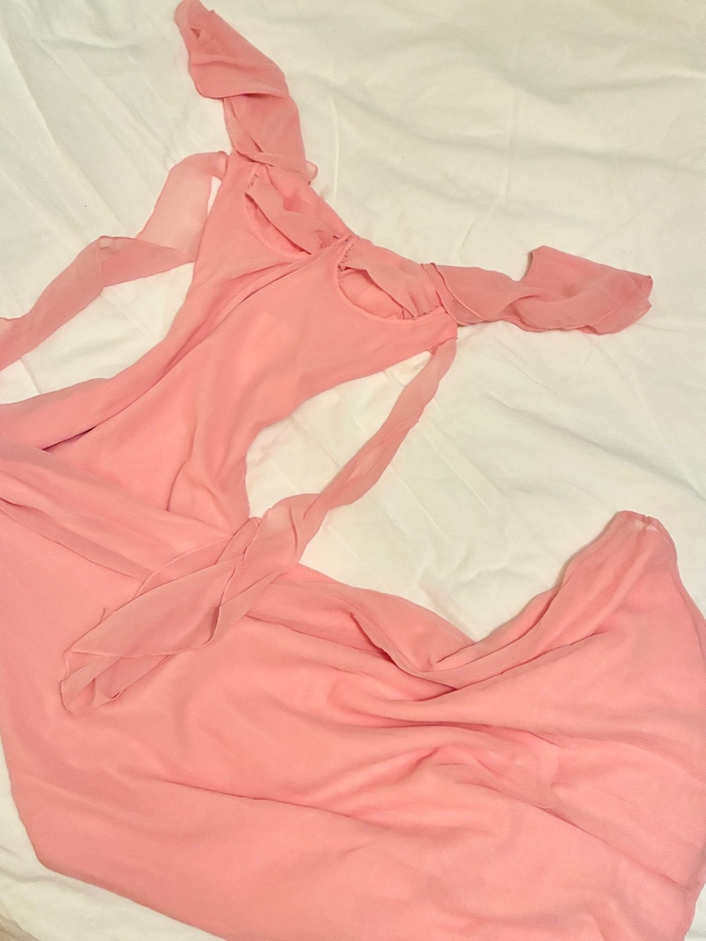 Pink Chiffon Maxi Dress